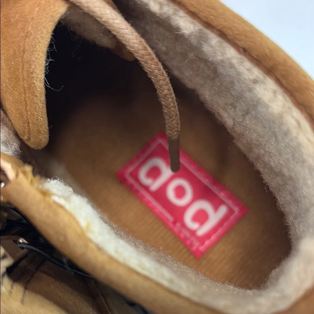 Brown Suede Ankle Boots POP size 11‎ chukka boots faux fur lined. 13